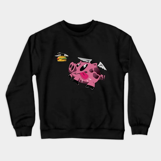 Flying pig Crewneck Sweatshirt by GoshaDron